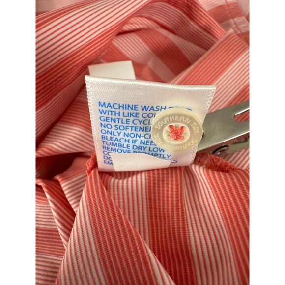 Sothern Tide Sz XL Brrr Striped Performance Active Polo Shirt Short Sleeve - Picture 8 of 9